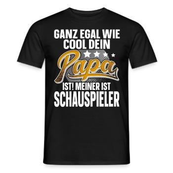 Schauspieler Papa Vater Vatertag Cooler Papa - Männer T-Shirt - Schwarz - Vorne - AI Model Male 178 light (178cm)