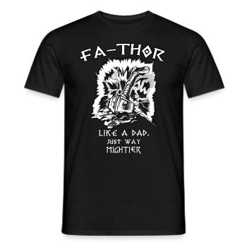 Men's Vathor - Father's Day Father's Day Gift Viking - Men's T-Shirt - black - Front - AI Model Male 178 light (178cm)
