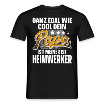 Heimwerker Papa Vater Vatertag Cooler Papa - Männer T-Shirt - Schwarz - Vorne - AI Model Male 178 light (178cm)