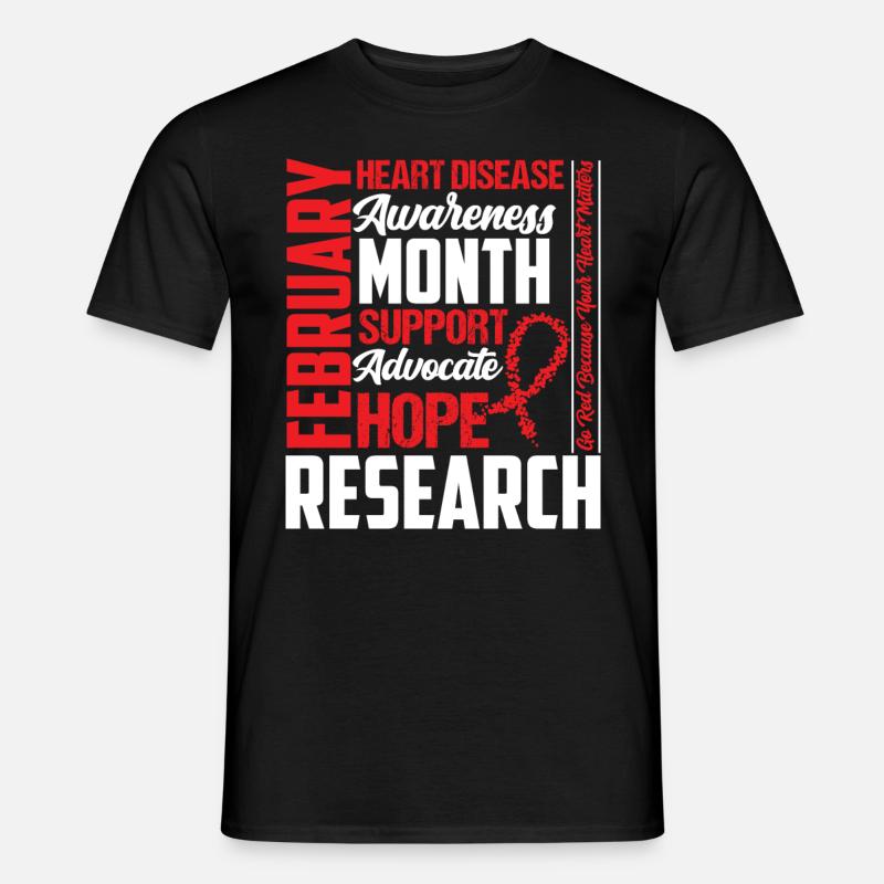Herzerkrankungen - Männer T-Shirt - Schwarz