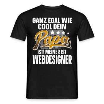 Webdesigner Papa Vater Vatertag Cooler Papa - Männer T-Shirt - Schwarz - Vorne - AI Model Male 178 light (178cm)