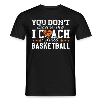 Coach Filles Basketball Drôle Coach - T-shirt homme - noir - Devant - AI Model Male 178 light (178cm)