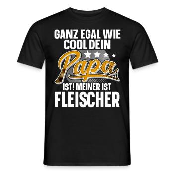 Fleischer Papa Vater Vatertag Cooler Papa - Männer T-Shirt - Schwarz - Vorne - AI Model Male 178 light (178cm)