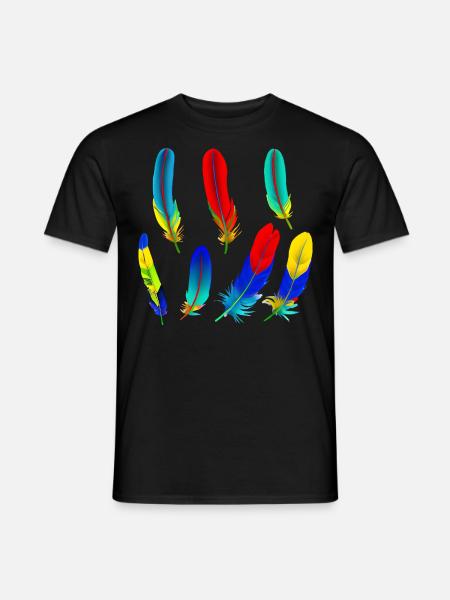 Parrot feathers - Men's T-Shirt - black