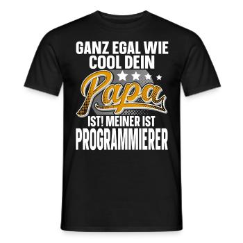 Programmierer Papa Vater Vatertag Cooler Papa - Männer T-Shirt - Schwarz - Vorne - AI Model Male 178 light (178cm)