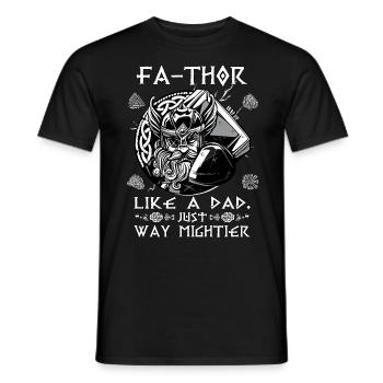 Vathor pour hommes - Fête des pères Cadeau de la fête des pères Viking - T-shirt homme - noir - Devant - AI Model Male 178 light (178cm)