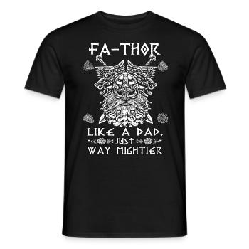 Herren Vathor - Vatertag Vatertagsgeschenk Viking - Männer T-Shirt - Schwarz - Vorne - AI Model Male 178 light (178cm)