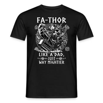 Herren Vathor - Vatertag Vatertagsgeschenk Viking - Männer T-Shirt - Schwarz - Vorne - AI Model Male 178 light (178cm)