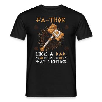 Vathor pour hommes - Fête des pères Cadeau de la fête des pères Viking - T-shirt homme - noir - Devant - AI Model Male 178 light (178cm)