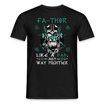 Vathor pour hommes - Fête des pères Cadeau de la fête des pères Viking - T-shirt homme - noir - Devant - AI Model Male 178 light (178cm)