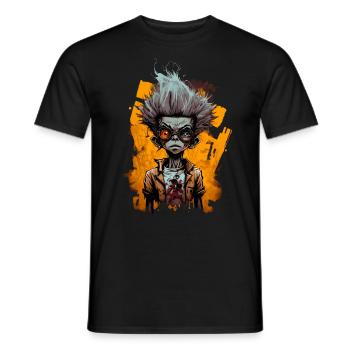 Junge Comic Anime Design mit verrückten Aussehen - Männer T-Shirt - Schwarz - Vorne - AI Model Male 178 light (178cm)