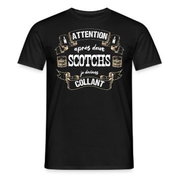 Scotchs Collant cadeau humour apéro - T-shirt homme - noir - Devant - AI Model Male 178 light (178cm)