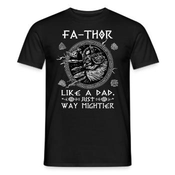 Vathor pour hommes - Fête des pères Cadeau de la fête des pères Viking - T-shirt homme - noir - Devant - AI Model Male 178 light (178cm)