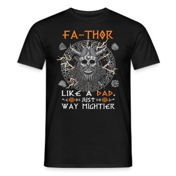 Vathor pour hommes - Fête des pères Cadeau de la fête des pères Viking - T-shirt homme - noir - Devant - AI Model Male 178 light (178cm)