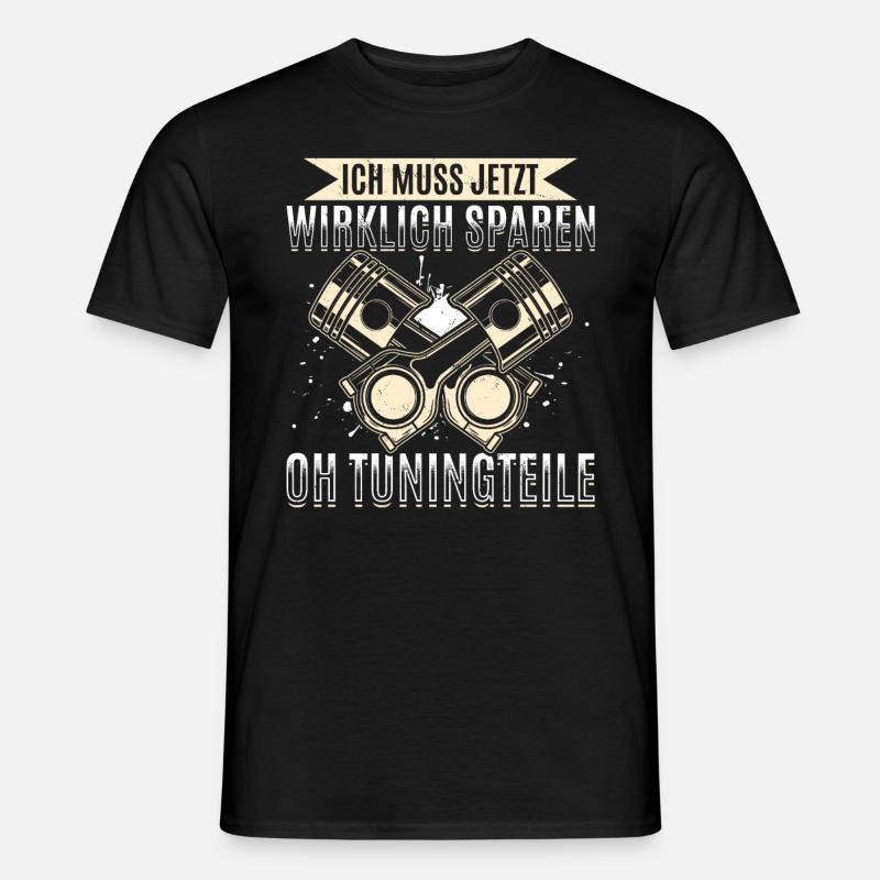 OH! Tuningteile Mechaniker Oldtimer Bastler Tuning - Männer T-Shirt - Schwarz