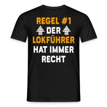 Lokführer Geschenk Geburtstag Spruch - Männer T-Shirt - Schwarz - Vorne - AI Model Male 178 light (178cm)