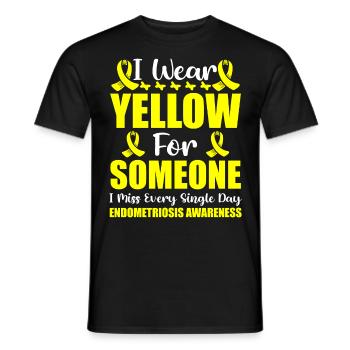 Endometriose - Männer T-Shirt - Schwarz - Vorne - AI Model Male 178 light (178cm)