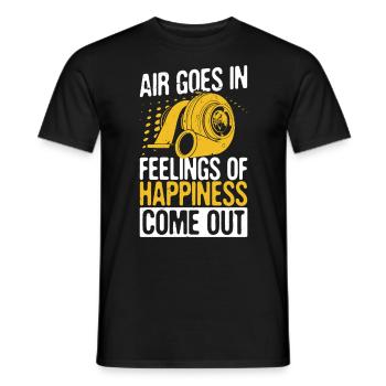 L’air entre Les sentiments de bonheur sortent! Réglage - T-shirt homme - noir - Devant - AI Model Male 178 light (178cm)