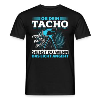 Tuning - Ob Dein Tacho Richtig Geht - PS Liebhaber - Männer T-Shirt - Schwarz - Vorne - AI Model Male 178 light (178cm)