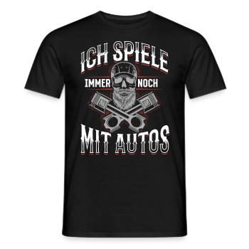 Ich spiele immer noch mit Autos - PS Liebhaber - Männer T-Shirt - Schwarz - Vorne - AI Model Male 178 light (178cm)