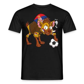 Hyena Fan Serbia - Men's T-Shirt - black - Front - AI Model Male 178 light (178cm)