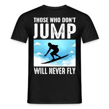 Skysurfing Fallschirmspringen Extremsport Fallschirmspringer Lustig - Männer T-Shirt - Schwarz - Vorne - AI Model Male 178 light (178cm)