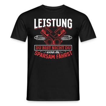 Hubraum Du bist nicht du, wenn du Sparsam fährst - Männer T-Shirt - Schwarz - Vorne - AI Model Male 178 light (178cm)