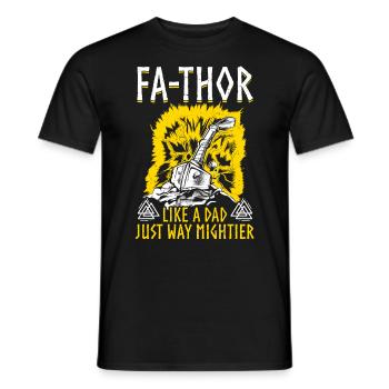 Herren Vathor - Vatertag Vatertagsgeschenk Viking - Männer T-Shirt - Schwarz - Vorne - AI Model Male 178 light (178cm)