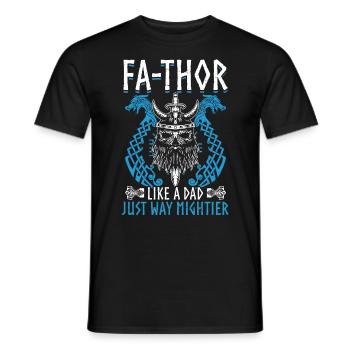 Vathor pour hommes - Fête des pères Cadeau de la fête des pères Viking - T-shirt homme - noir - Devant - AI Model Male 178 light (178cm)