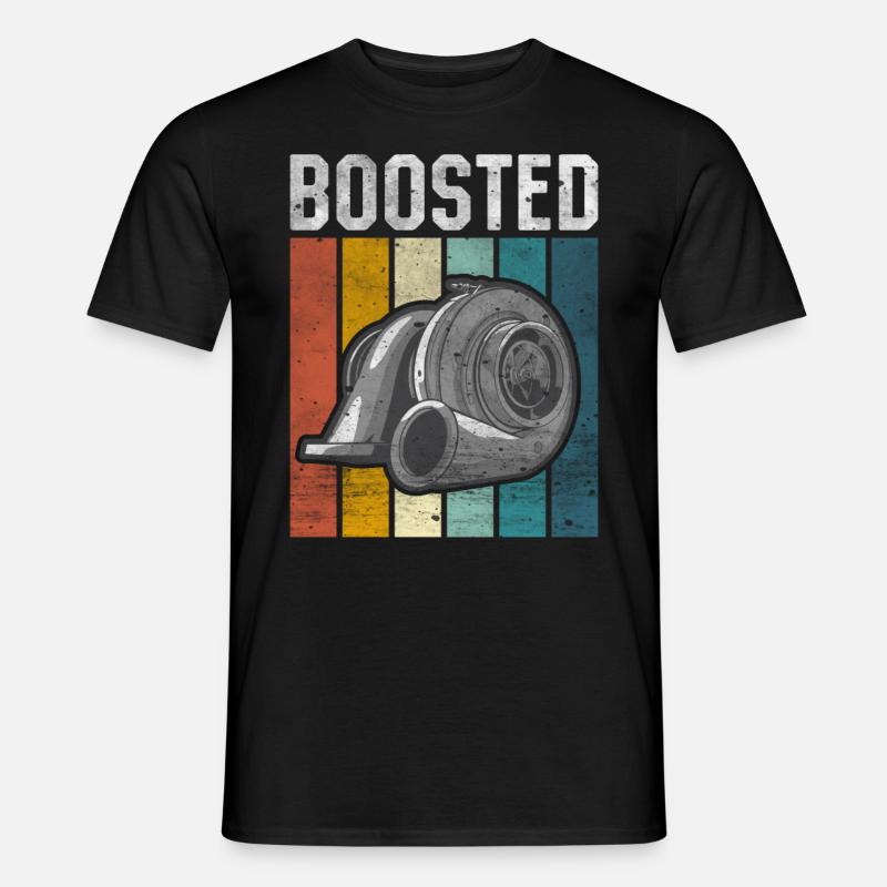 Turbolader Boosted - Turbo & Tuning - Männer T-Shirt - Schwarz