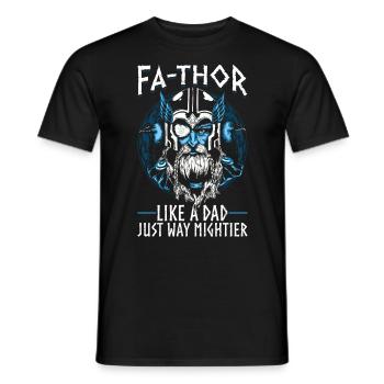 Herren Vathor - Vatertag Vatertagsgeschenk Viking - Männer T-Shirt - Schwarz - Vorne - AI Model Male 178 light (178cm)