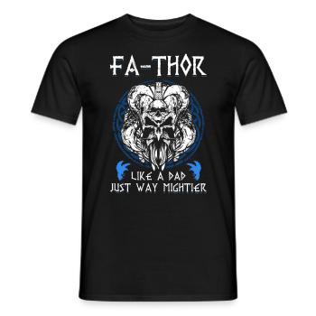 Vathor pour hommes - Fête des pères Cadeau de la fête des pères Viking - T-shirt homme - noir - Devant - AI Model Male 178 light (178cm)