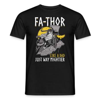 Vathor pour hommes - Fête des pères Cadeau de la fête des pères Viking - T-shirt homme - noir - Devant - AI Model Male 178 light (178cm)