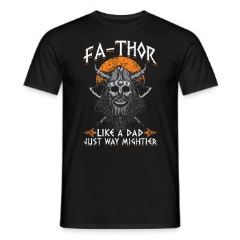 Vathor pour hommes - Fête des pères Cadeau de la fête des pères Viking - T-shirt homme - noir - Devant - AI Model Male 178 light (178cm)