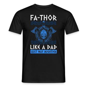 Herren Vathor - Vatertag Vatertagsgeschenk Viking - Männer T-Shirt - Schwarz - Vorne - AI Model Male 178 light (178cm)