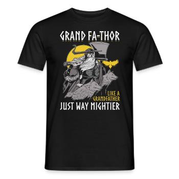 Great Vathor - Fête des pères Fête des pères Cadeau Vikings - T-shirt homme - noir - Devant - AI Model Male 178 light (178cm)
