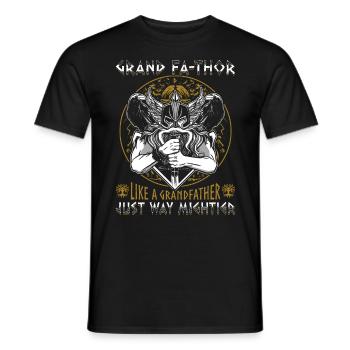 Great Vathor - Fête des pères Fête des pères Cadeau Vikings - T-shirt homme - noir - Devant - AI Model Male 178 light (178cm)