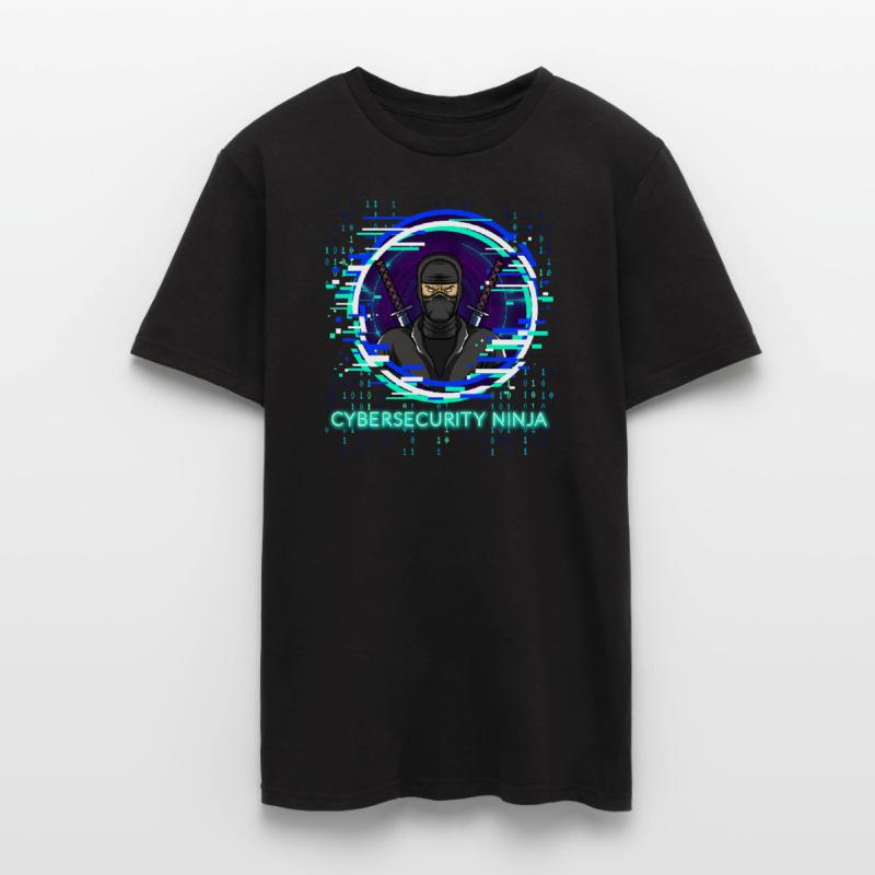 Cybersecurity Ninja Code Programmierer Nerd Männer T-Shirt
