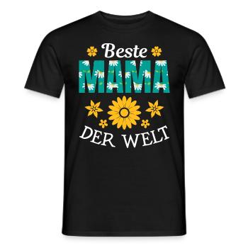 Pour la meilleure maman du monde! Pour la fête des mères - T-shirt homme - noir - Devant - AI Model Male 178 light (178cm)
