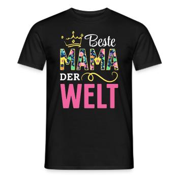 Pour la meilleure maman du monde! Pour la fête des mères - T-shirt homme - noir - Devant - AI Model Male 178 light (178cm)