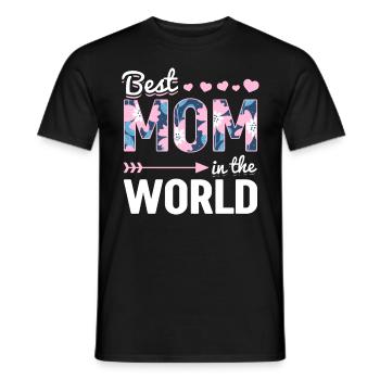 Pour la meilleure maman du monde! Pour la fête des mères - T-shirt homme - noir - Devant - AI Model Male 178 light (178cm)