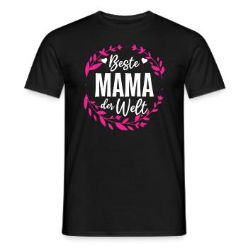 Pour la meilleure maman du monde! Pour la fête des mères - T-shirt homme - noir - Devant - AI Model Male 178 light (178cm)