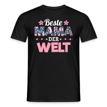 Pour la meilleure maman du monde! Pour la fête des mères - T-shirt homme - noir - Devant - AI Model Male 178 light (178cm)