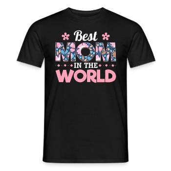 Pour la meilleure maman du monde! Pour la fête des mères - T-shirt homme - noir - Devant - AI Model Male 178 light (178cm)