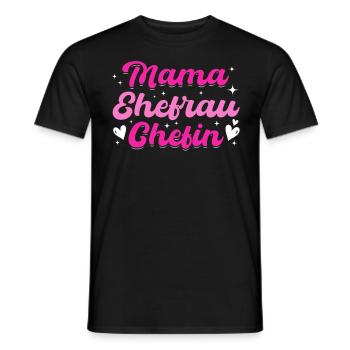 Mama Ehefrau Chefin - Zum Muttertag - Männer T-Shirt - Schwarz - Vorne - AI Model Male 178 light (178cm)