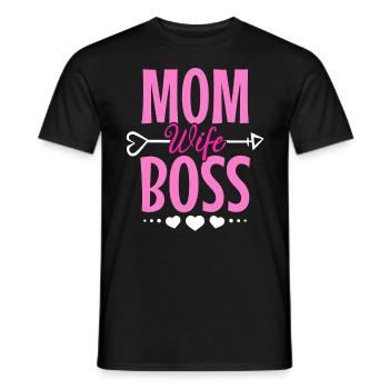 Pour la meilleure maman du monde! Pour la fête des mères - T-shirt homme - noir - Devant - AI Model Male 178 light (178cm)