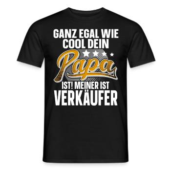 Verkäufer Papa Vater Vatertag Cooler Papa - Männer T-Shirt - Schwarz - Vorne - AI Model Male 178 light (178cm)