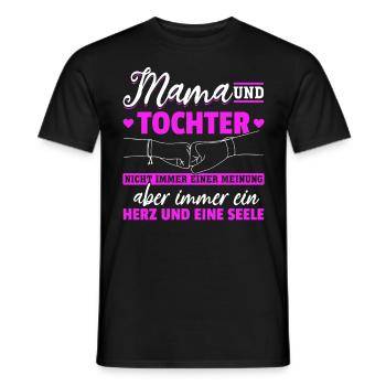 tolles Muttertag Spruch - ein Herz und eine Seele. - Männer T-Shirt - Schwarz - Vorne - AI Model Male 178 light (178cm)
