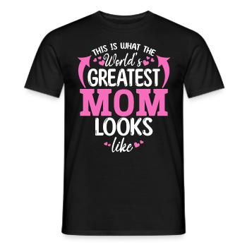 So sieht die beste Mama der Welt aus - Muttertag - Männer T-Shirt - Schwarz - Vorne - AI Model Male 178 light (178cm)