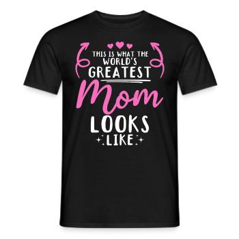 Voici à quoi ressemble la meilleure maman du monde - Fête des mères - T-shirt homme - noir - Devant - AI Model Male 178 light (178cm)